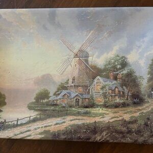 Share THOMAS KINKADE THE WIND OF THE SPIRIT PLATE DISH 1999 BRADFORD EXCHANGE